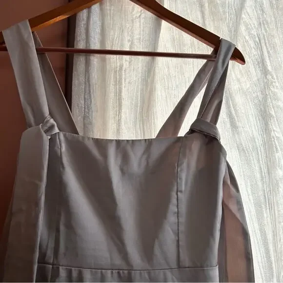 Show Me Your Mumu Claire Midi Dress Show Me The Ring Luxe Satin Champagne NWT S - Picture 3 of 7